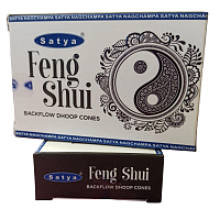 Благовония-конусы FENG SHUI Backflow Dhoop Cones 10 шт., SATYA